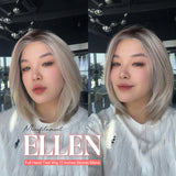 [PRE-ORDER] HOT OF SEASON -  ELLEN MONO Full Monofilament Handmade Full Lace Full Hand Tied Wig 12 Inches Blonde Mono Lace Handmade Futura Fiber Wig Glueless Wig ELLEN MONO