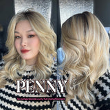 JBEXTENSION PENNY MONO Full Monofilament Wig 17 Inches Blonde Curly Mono Lace Wig With Anti-slip Silicone Strips Glueless Wig PENNY MONO