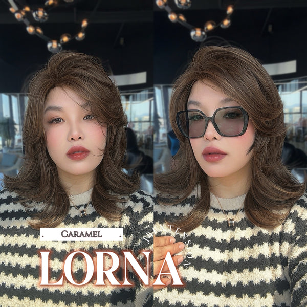 HOT OF SEASON -18 Inches Caramel Curly Women Fashion Full Machine