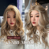 [PRE-ORDER] HOT OF SEASON - CLAIRE MONO RAW SUGAR BLONDE Partial Monofilament Wig 22 Inches Raw Sugar Blonde Partial Mono Lace Glueless Wig Claire Mono Raw Sugar Blonde