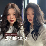 [PRE-ORDER] HOT OF SEASON - CLAIRE MONO DARK BROWN Partial Monofilament Wig 22 Inches Dark Brown Partial Mono Lace Glueless Wig Claire Mono Dark Brown