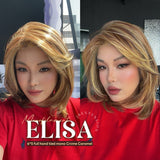 HOT OF SEASON - JBEXTENSION ELISA MONO Monofilament Handmade Wig 6X5 Full Monofilament Hand Tied Top Wig 16 Inches Crème Caramel Mono Lace Wig With Anti-slip Silicone Strips Glueless Wig ELISA MONO