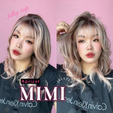 JBEXTENSION 16 Inches Scalpiana 3.5X4 Hard Silky Top Natural Scalp Effect Apricot Body Wave Wig With Bangs Wig MIMI SILKY TOP APRICOT