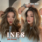 JBEXTENSION 22 Inches Mix Blonde Pre-Cut Snowflake Lace Frontlace Glueless Wig INéS SNOWFLAKE【PERMATEASE】【BENDY EAR TABS】