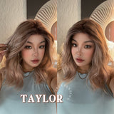 JBEXTENSION 18 Inches Apricot Pre-Cut Snowflake Lace Frontlace Glueless Wig TAYLOR【PERMATEASE】【BENDY EAR TABS】