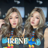JBEXTENSION IRENE MONO Monofilament Handmade Wig 6X5 Full Monofilament Hand Tied Top Wig 19 Inches Hazelnut Curly Mono Lace Wig With Anti-slip Silicone Strips Glueless Wig IRENE MONO【BENDY EAR TABS】