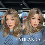 JBEXTENSION 18 Inches Brown Curly Lace Front Wig.Pre Plucked HD Transparent Lace Frontal Glueless Wig YOLANDA
