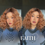 JBEXTENSION 14 Inches Wave Copper Pre-Cut Side Part Frontlace Glueless Black Sapphire Wig FAITH