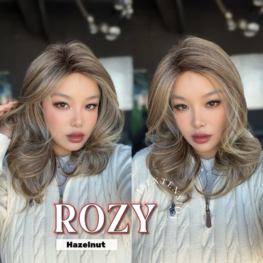 JBEXTENSION 17 Inches Hazelnut Curly Women Fashion Full Machine Wig ROZY HAZELNUT【PLUS PERMATEASE】【BENDY EAR TABS】