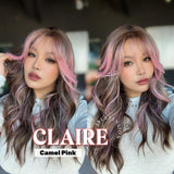 [PRE-ORDER] JBEXTENSION 22 Inches Scalpiana Camel Pink 3.5X4 Hard Silky Top Natural Scalp Effect Women Wig With Bangs CLAIRE SILKY TOP CAEML PINK