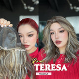 [PRE-ORDER] JBEXTENSION 18 Inches Hazelnut Pre-Cut 13X6 Free Part Snowflake Lace Frontlace Glueless Wig TERESA PRO - HAZELNUT【BENDY EAR TABS】