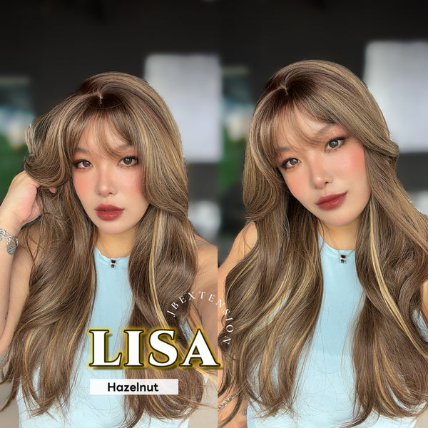 JBEXTENSION 26 Inches Scalpiana Long Curly Hazelnut 3.5X4 Hard