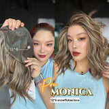 [PRE-ORDER] JBEXTENSION 16 Inches Hazelnut Pre-Cut 13X6 Free Part Snowflake Lace Frontlace Glueless Wig MONICA PRO - HAZELNUT【BENDY EAR TABS】