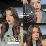 JBEXTENSION 23 Inches Water Chestnut Brown Pre-Cut 13X6 Free Part Snowflake Lace Frontlace Glueless Wig KARA PRO - WATER CHESTNUT BROWN【BENDY EAR TABS】