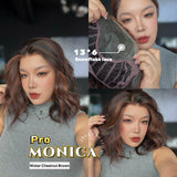 [PRE-ORDER] JBEXTENSION 16 Inches Water Chestnut Brown Pre-Cut 13X6 Free Part Snowflake Lace Frontlace Glueless Wig MONICA PRO - WATER CHESTNUT BROWN【BENDY EAR TABS】