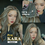 JBEXTENSION 23 Inches Hazelnut Pre-Cut 13X6 Free Part Snowflake Lace Frontlace Glueless Wig KARA PRO - HAZELNUT【BENDY EAR TABS】