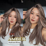 [PRE-ORDER] JBEXTENSION 21 Inches Straight Mushroom Brown Pre-Cut Arc Snowflake Lace Frontlace Glueless Wig AMBER MUSHROOM BROWN【BENDY EAR TABS】