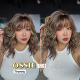 JBEXTENSION 14 Inches Scalpiana Wave Tiramisu 3.5X4 Hard Silky Top Natural Scalp Effect Wig with Bangs OSSIE SHORT - TIRAMISU