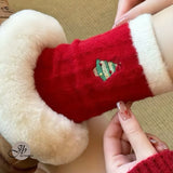 JBEXTENSION Random Style 1 Pair Christmas Socks for Women in Autumn and Winter Thickeneded and Warm Plush Cotton Socks for the Year of the Horse New Year Gifts Winter Sleep Socks Random Style 1 Pair