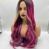 JBEXTENSION 25 Inches Body Wave Fushia Color Wig Without Bangs CLOOTJE SPECIAL COLLECTION