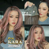 JBEXTENSION 23 Inches Strawberry Truffle Pre-Cut 13X6 Free Part Snowflake Lace Frontlace Glueless Wig KARA PRO - STRAWBERRY TRUFFLE【BENDY EAR TABS】