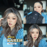 [PRE-ORDER] JBEXTENSION KAREN MONO Full Monofilament Handmade Full Lace Full Hand Tied Wig 20 Inches Pine Cones Mono Lace Handmade Futura Fiber Wig with Anti-slip Silicone Strips Glueless Wig KAREN MONO - PINE CONES【BENDY EAR TABS】