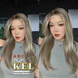 [PRE-ORDER] JBEXTENSION 22 Inches Champagne Marble Pre-Cut Arc Snowflake Lace Frontlace Glueless Wig KEL ARC - CHAMPAGNE MARBLE【BENDY EAR TABS】