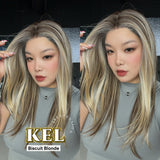 [PRE-ORDER]JBEXTENSION 22 Inches Biscuit Blonde Pre-Cut Arc Snowflake Lace Frontlace Glueless Wig KEL ARC - BISCUIT BLONDE【BENDY EAR TABS】