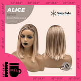 JBEXTENSION 12 Inches Apricot Pre-Cut Side Part Snowflake Lace Frontlace Glueless Wig ALICE APRICOT【BENDY EAR TABS】- M/L