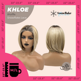 JBEXTENSION 12 Inches Bob Cut Waffle Pre-Cut Snowflake Lace Frontlace Glueless Wig KHLOE WAFFLE【PERMATEASE】【BENDY EAR TABS】- M/L