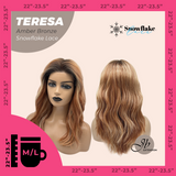 JBEXTENSION 18 Inches Amber Bronze Pre-Cut Snowflake Lace Frontlace Glueless Wig TERESA AMBER BRONZE【PERMATEASE】【BENDY EAR TABS】- M/L