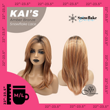 JBEXTENSION 18 Inches Amber Bronze Pre-Cut Snowflake Lace Frontlace Glueless Wig KAI'S AMBER BRONZE【PERMATEASE】【BENDY EAR TABS】- M/L