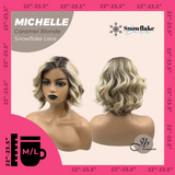 JBEXTENSION 10 Inches Caramel Blonde Pre-Cut Side Part Snowflake Lace Frontlace Glueless Wig MICHELLE CARAMEL BLONDE【BENDY EAR TABS】- M/L
