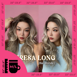JBEXTENSION 22 Inches Long Bali Blonde Pre-Cut Snowflake Lace Frontlace Glueless Wig TERESA LONG BALI BLONDE【PERMATEASE】【BENDY EAR TABS】- M/L