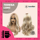 JBEXTENSION 22 Inches Long Blonde Pre-Cut Snowflake Lace Frontlace Glueless Wig TERESA LONG BLONDE【PERMATEASE】【BENDY EAR TABS】- M/L