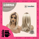 JBEXTENSION 18 Inches Mix Blonde Curly Pre-Cut Snowflake Lace Frontlace Glueless Wig LORNA SNOWFLAKE MIX BLONDE【PERMATEASE】【BENDY EAR TABS】- M/L