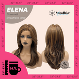 JBEXTENSION 18 Inches Caramel Pre-Cut Snowflake Lace Frontlace Glueless Wig ELENA CARAMEL【PERMATEASE】【BENDY EAR TABS】- M/L
