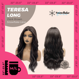 JBEXTENSION 22 Inches Long Dark Brown Pre-Cut Snowflake Lace Frontlace Glueless Wig TERESA LONG DARK BROWN【PERMATEASE】【BENDY EAR TABS】- M/L