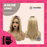 JBEXTENSION 18 Inches Panna Cotta Pre-Cut Snowflake Lace Frontlace Glueless Wig KHLOE LONG PANNA COTTA【PERMATEASE】【BENDY EAR TABS】- M/L