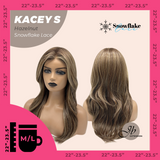 JBEXTENSION 20 Inches Hazelnut Pre-Cut Snowflake Lace Frontlace Glueless Wig KACEY S HAZELNUT【PERMATEASE】【BENDY EAR TABS】- M/L