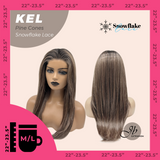 JBEXTENSION 22 Inches Pine Cones Pre-Cut Snowflake Lace Frontlace Glueless Wig KEL PINE CONES【PERMATEASE】【BENDY EAR TABS】- M/L