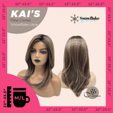 JBEXTENSION 18 Inches Pine Cones Pre-Cut Snowflake Lace Frontlace Glueless Wig KAI'S PINE CONES【PERMATEASE】【BENDY EAR TABS】- M/L