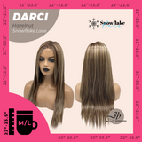 JBEXTENSION 25 Inches Hazelnut Blonde Highlight Pre-Cut Snowflake Lace Frontlace Glueless Wig DARCI HAZELNUT【PERMATEASE】【BENDY EAR TABS】- M/L