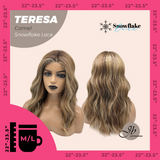 JBEXTENSION 18 Inches Camel Pre-Cut Snowflake Lace Frontlace Glueless Wig TERESA CAMEL【PERMATEASE】【BENDY EAR TABS】- M/L