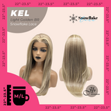 JBEXTENSION 22 Inches Light Golden Brown Pre-Cut Snowflake Lace Frontlace Glueless Wig KEL LIGHT GOLDEN BROWN【PERMATEASE】【BENDY EAR TABS】- M/L