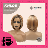 JBEXTENSION 12 Inches Bob Cut Sunset Blush Pre-Cut Snowflake Lace Frontlace Glueless Wig KHLOE SUNSET BLUSH【PERMATEASE】【BENDY EAR TABS】- M/L