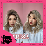 JBEXTENSION 18 Inches Mix Blonde Pre-Cut Snowflake Lace Frontlace Glueless Wig TERESA BLONDE【PERMATEASE】【BENDY EAR TABS】- M/L