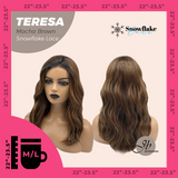JBEXTENSION 18 Inches Mocha Brown Pre-Cut Snowflake Lace Frontlace Glueless Wig TERESA MOCHA BROWN【PERMATEASE】【BENDY EAR TABS】- M/L