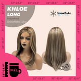 JBEXTENSION 18 Inches Hazelnut Blonde Highlight Pre-Cut Snowflake Lace Frontlace Glueless Wig KHLOE LONG HAZELNUT【PERMATEASE】【BENDY EAR TABS】- M/L