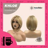 JBEXTENSION 12 Inches Bob Cut Honey Blonde Pre-Cut Snowflake Lace Frontlace Glueless Wig KHLOE HONEY BLONDE【PERMATEASE】【BENDY EAR TABS】- M/L